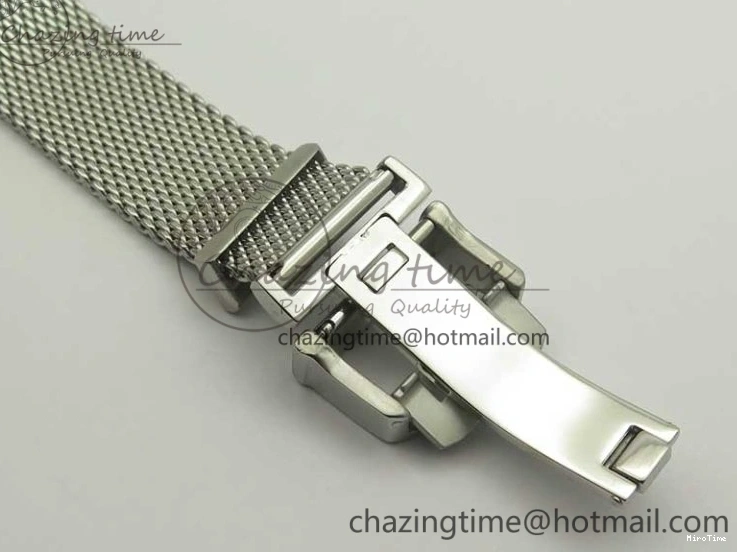 MIROTIME 0111 Breathable Portofino IW356501 SS V3 MK 1:1 Best Edition White Dial Gold Markers On SS Mesh Bracelet MIYOTA 7197